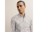 Chemise à fleurs 100% coton beige IZAC