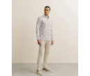 Chemise à fleurs 100% coton beige IZAC