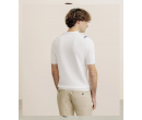 Polo en maille à rayures blanc IZAC cosmolepuy