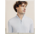 Pull col montant demi zippé bleu ciel IZAC
