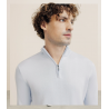 Pull col montant demi zippé bleu ciel IZAC