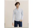 Pull col montant demi zippé bleu ciel IZAC
