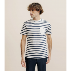 T-shirt marinière marine IZAC
