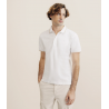 Polo zip blanc IZAC