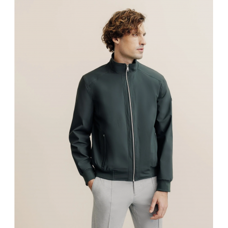 Blouson col montant kaki IZAC