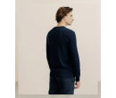 Pull col V manches longues marine