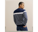 Pull col rond marinière marine IZAC