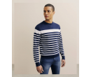 Pull col rond marinière marine IZAC
