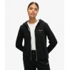 SUPERDRY Sweat à capuche zippé uni