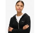 SUPERDRY Sweat à capuche zippé uni sur cosmo-lepuy.fr