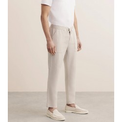 Pantalon élastiqué beige IZAC