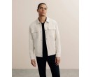 Blouson col chemise suédine écru IZAC