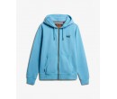 Sweat à capuche délavé zippé à logo Essential SUPERDRY
