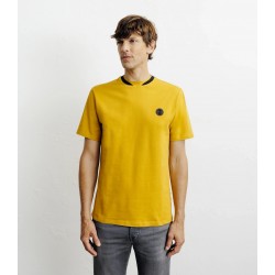 T-shirt col teddy jaune