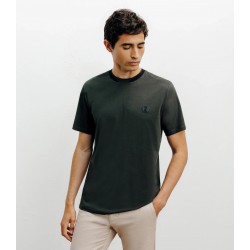 T-shirt col teddy kaki