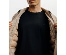 Blouson col chemise beige 
