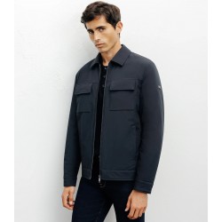 Blouson col chemise marine