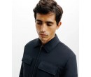 Blouson col chemise marine