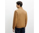 Blouson col chemise camel 