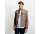 Blouson motard taupe