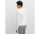 Pull col polo ouvert jeux de points écru