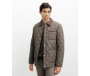 Blouson col chemise taupe IZAC