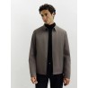 Blouson col chemise taupe IZAC