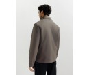 Blouson col chemise taupe IZAC