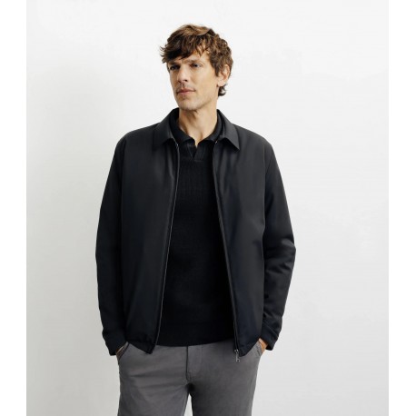 Blouson col chemise noir IZAC