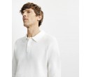 Pull col polo boutonné écru IZAC