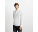 Pull col polo boutonné écru IZAC