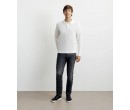 Pull col polo boutonné écru IZAC