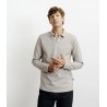 Polo col ouvert manches longues beige IZAC