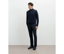 Pull col montant 100% cachemire marine