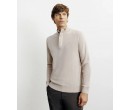 Pull col montant 100% cachemire BEIGE