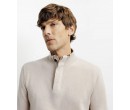 Pull col montant 100% cachemire BEIGE