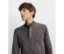 Pull col montant 100% cachemire Marron