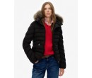Veste Doudoune  à Capuche Fausse Fourrure Amovible
