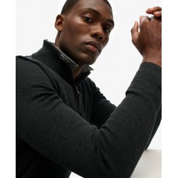 Pull Demi-Zip Premium – Coton Bio – Superdry Studios  Studios Cotton Half Zip – Coupe Slim