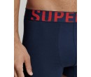 Lot de deux boxers en coton biologique Dual Logo SUPERDRY sur cosmo-lepuy.fr