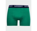 Lot de deux boxers en coton biologique Dual Logo SUPERDRY sur cosmo-lepuy.fr