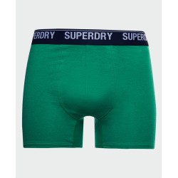 Lot de deux boxers en coton biologique Dual Logo SUPERDRY sur cosmo-lepuy.fr