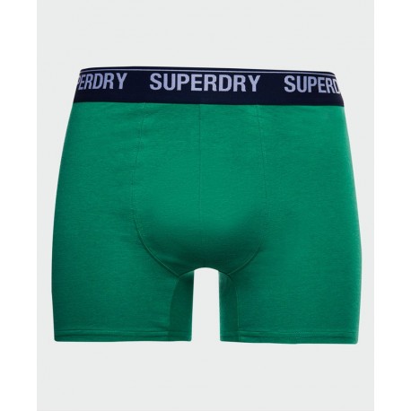 Lot de deux boxers en coton biologique Dual Logo SUPERDRY sur cosmo-lepuy.fr