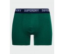 Lot de deux boxers en coton biologique Dual Logo SUPERDRY sur cosmo-lepuy.fr