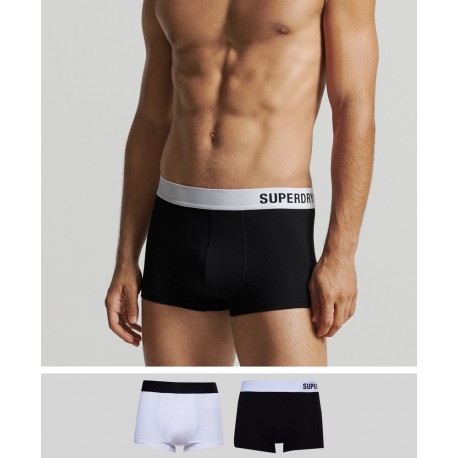 Lot de deux truncks décalés en coton bio SUPERDRY